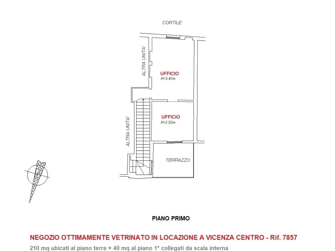 Negozio in Piazza Castello, Vicenza, {3} - Planimetria 1