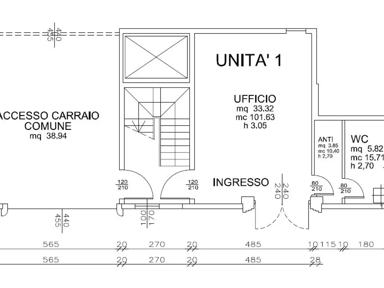 Capannone in Viale della Navigazione Interna, Padova, {3} - Planimetria 1