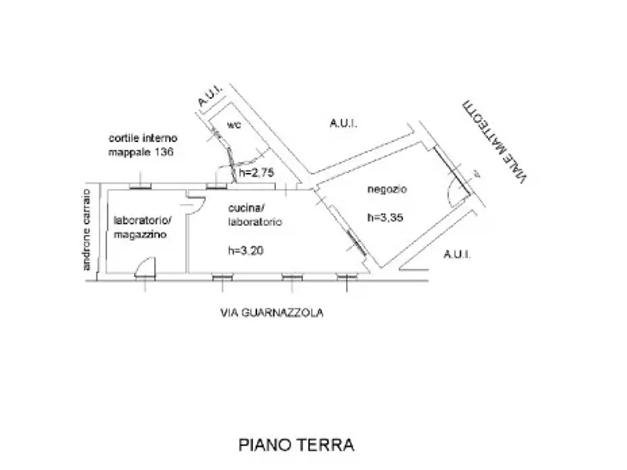 Negozio in Via Giacomo Matteotti 28, Parabiago, {3} - Planimetria 1