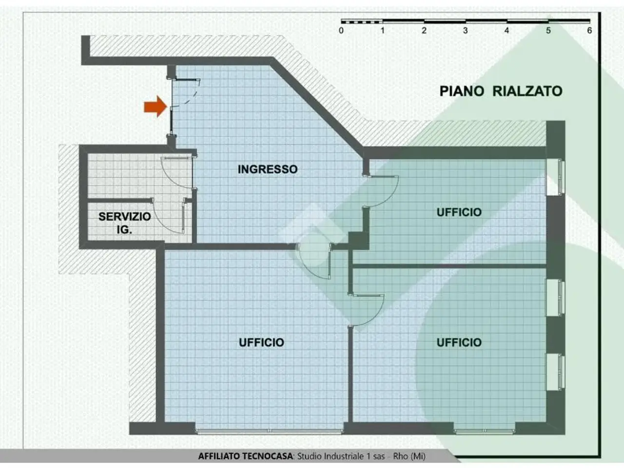 Ufficio in Via Vincenzo Monti 42, Pero, {3} - Planimetria 1