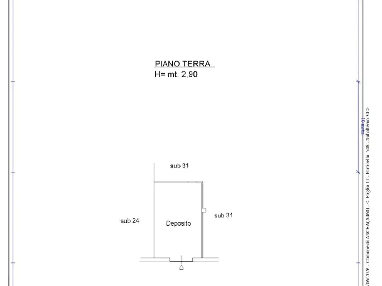 Negozio in Via Grisi 11, Ascea, {3} - Planimetria 1