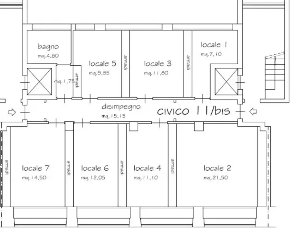 Ufficio in Via Statuto 11, Cuneo, {3} - Planimetria 1