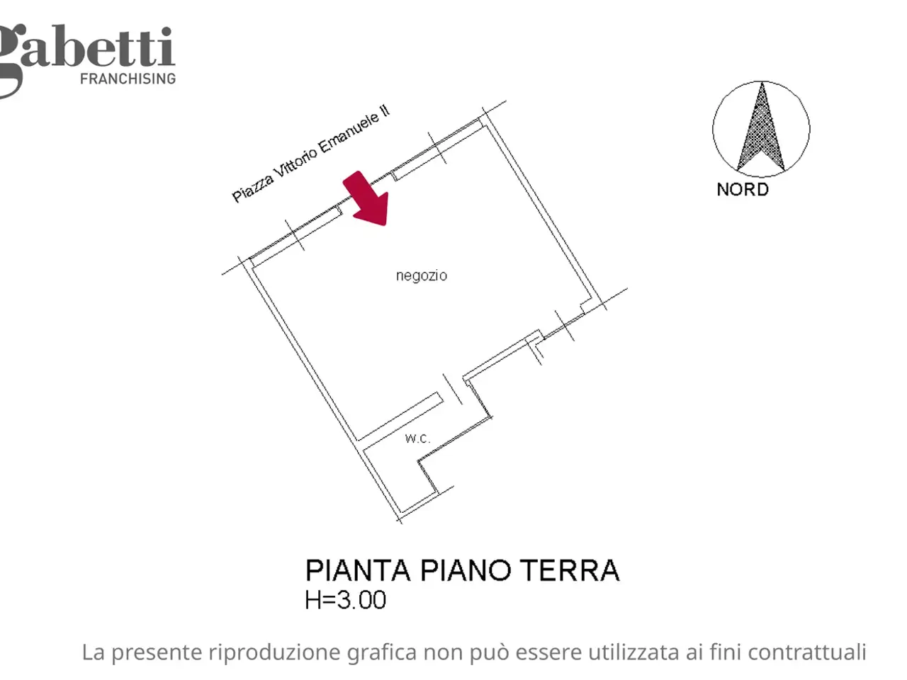Negozio in Piazza Vittorio Emanuele II 10, Zoppola, {3} - Planimetria 1