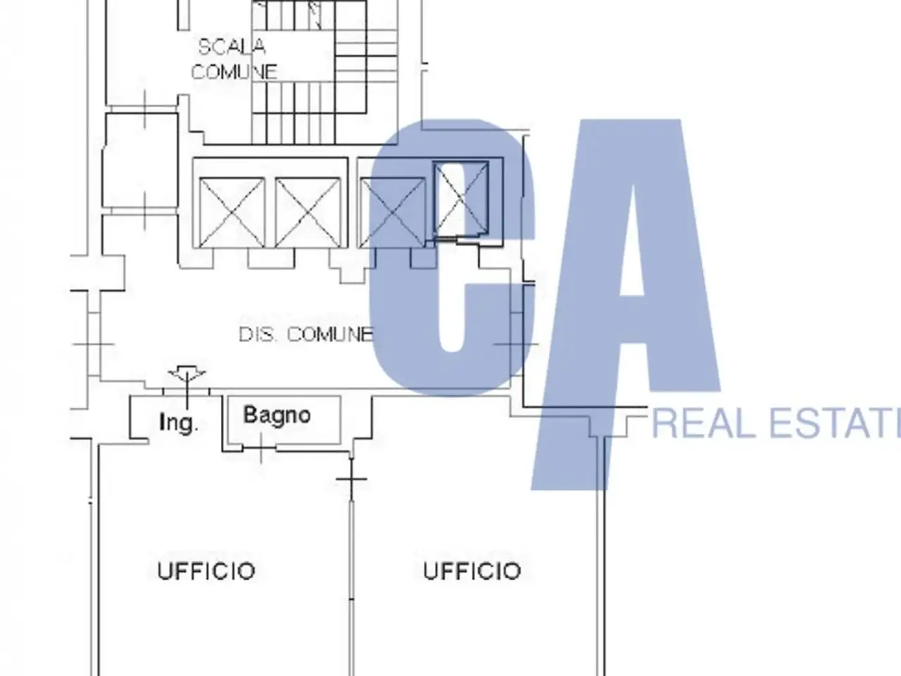 Ufficio in Via Schievano Enrico, Milano, {3} - Planimetria 1