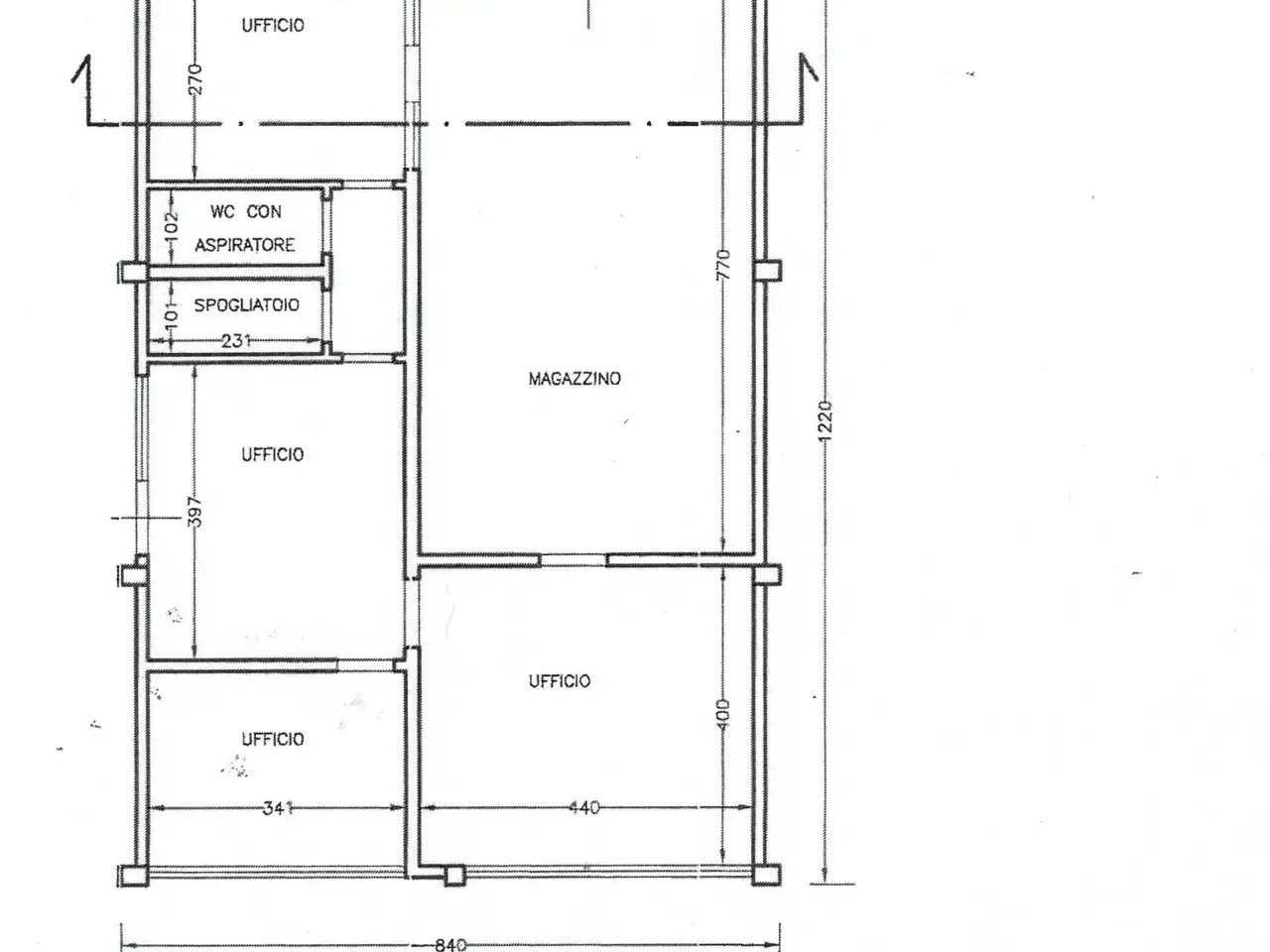 Capannone in delle Ville Prima 695, Lucca, {3} - Planimetria 1