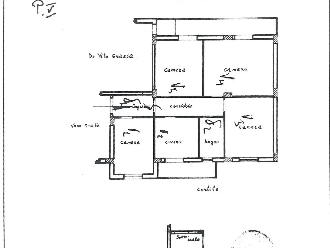 Quadrilocale in vendita, Via Giuseppe Mazzini 147a, Potenza - Planimetria 1