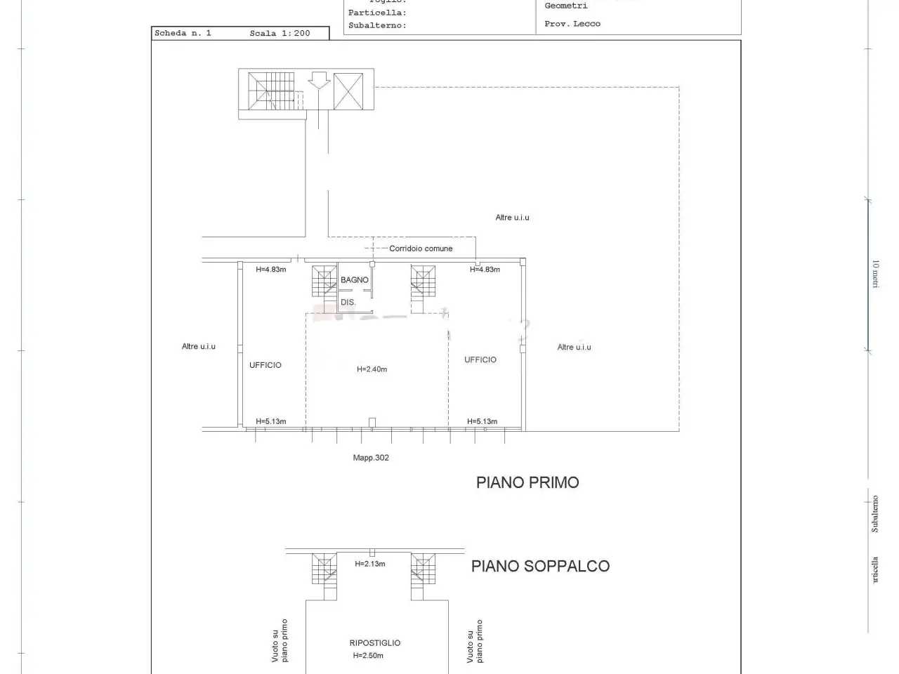 Ufficio in Via Manin 2, Vimercate, {3} - Planimetria 1