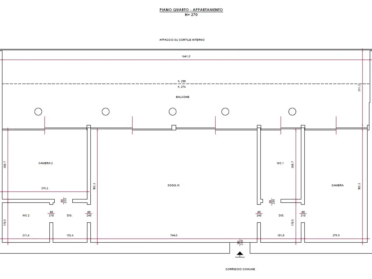 Trilocale in Via Maurizio Quadrio, Milano - Planimetria 1