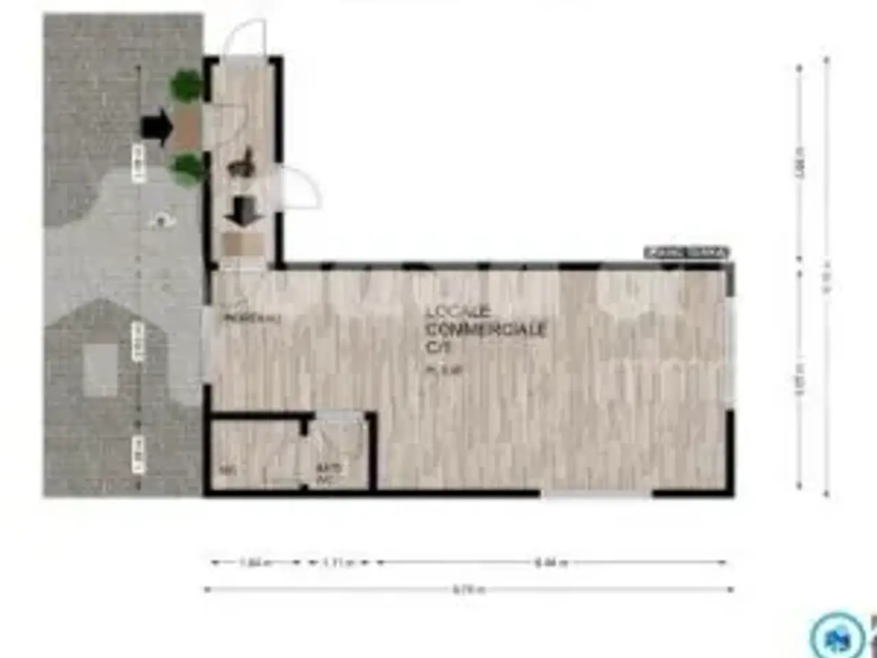 Ufficio in Largo Giuseppe Montanari, Roma, {3} - Planimetria 1