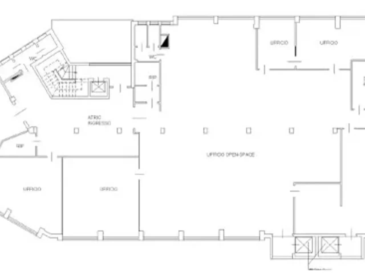 Ufficio in Via Michelangelo Buonarroti 1, Cologno Monzese, {3} - Planimetria 1