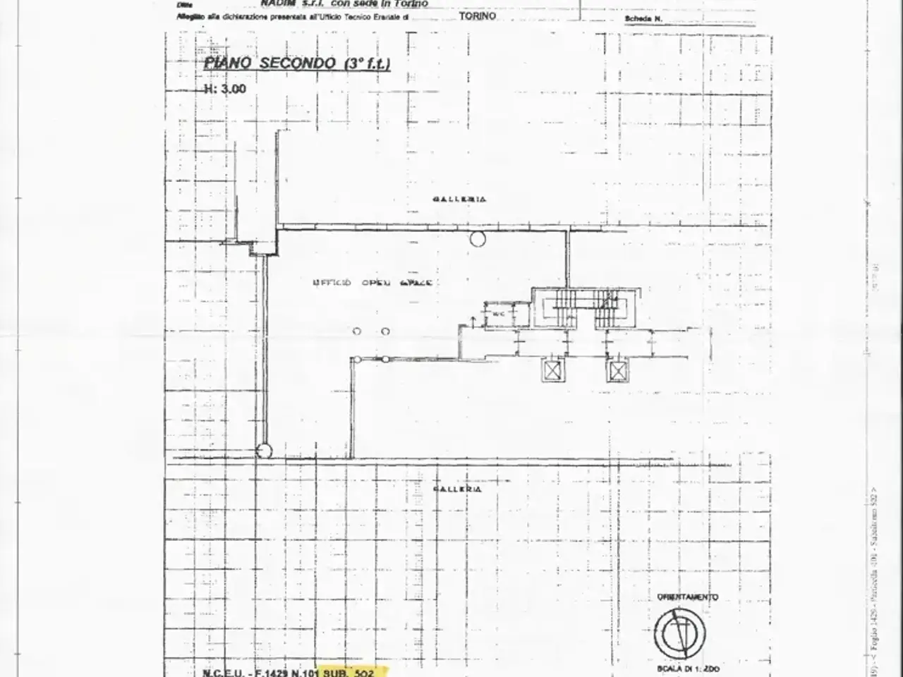 Ufficio in Corso Orbassano 336, Torino, {3} - Planimetria 1