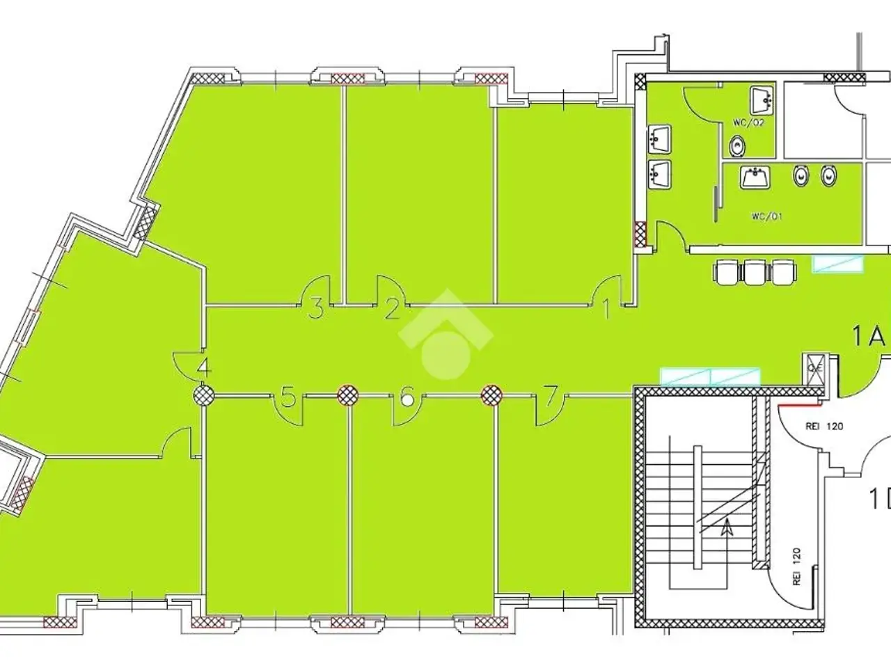 Ufficio in Corso Trapani 16, Torino, {3} - Planimetria 1