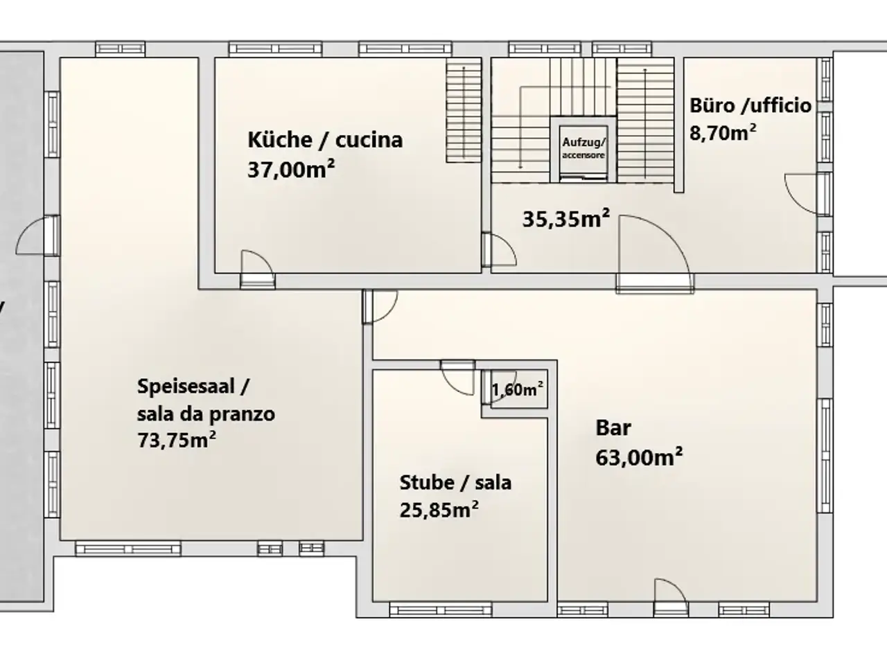 Albergo in Hofergasse, Laces, {3} - Planimetria 1