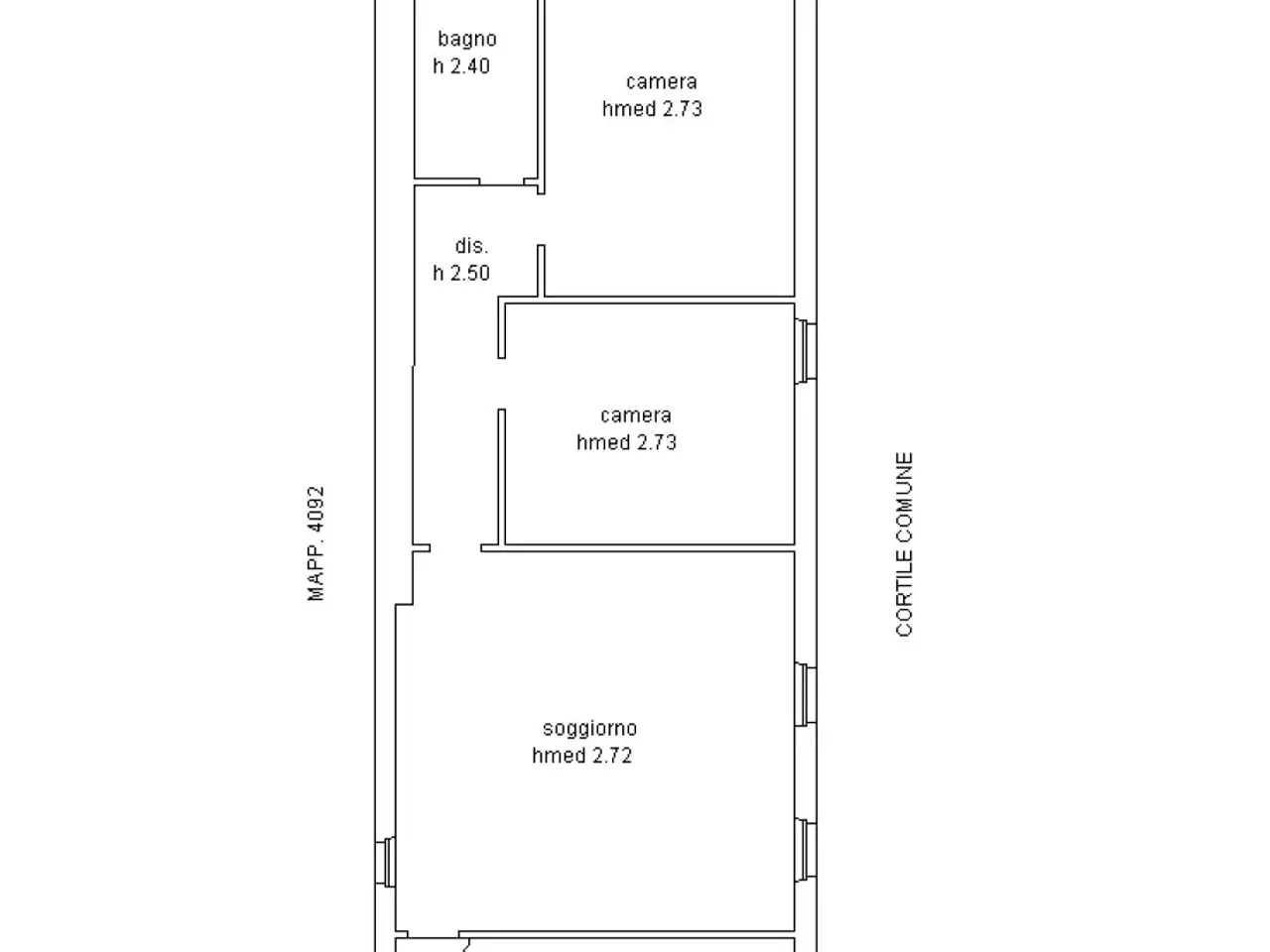 Quadrilocale in Via Mellana 23, Casale Monferrato - Planimetria 1