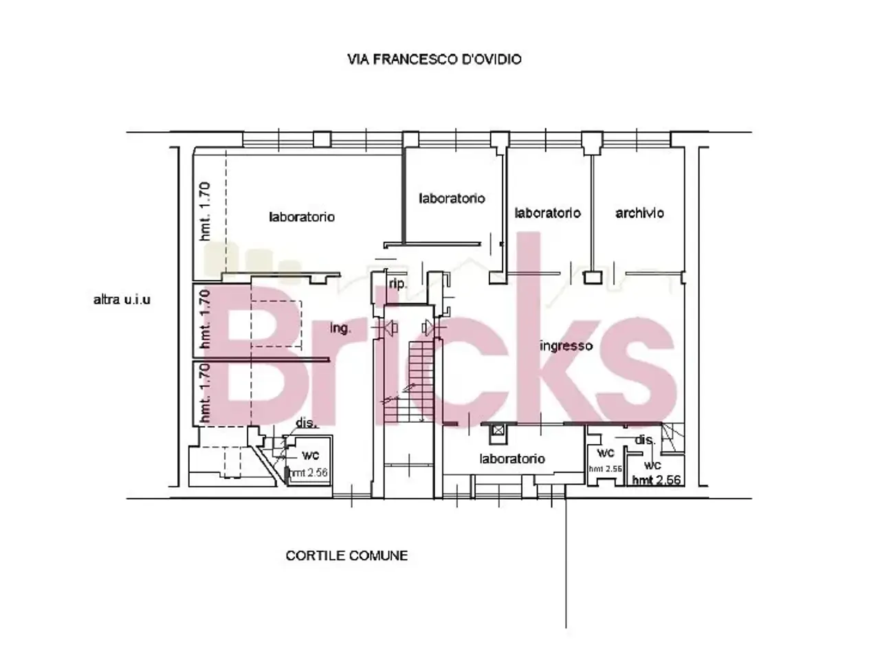 Laboratorio in Via Francesco d'Ovidio 3, Milano, {3} - Planimetria 1