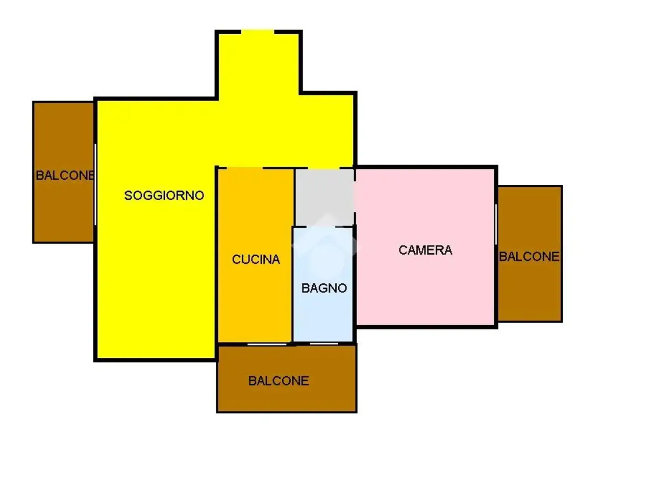 Bilocale in Via Santa Liberata 62, Desio - Planimetria 1