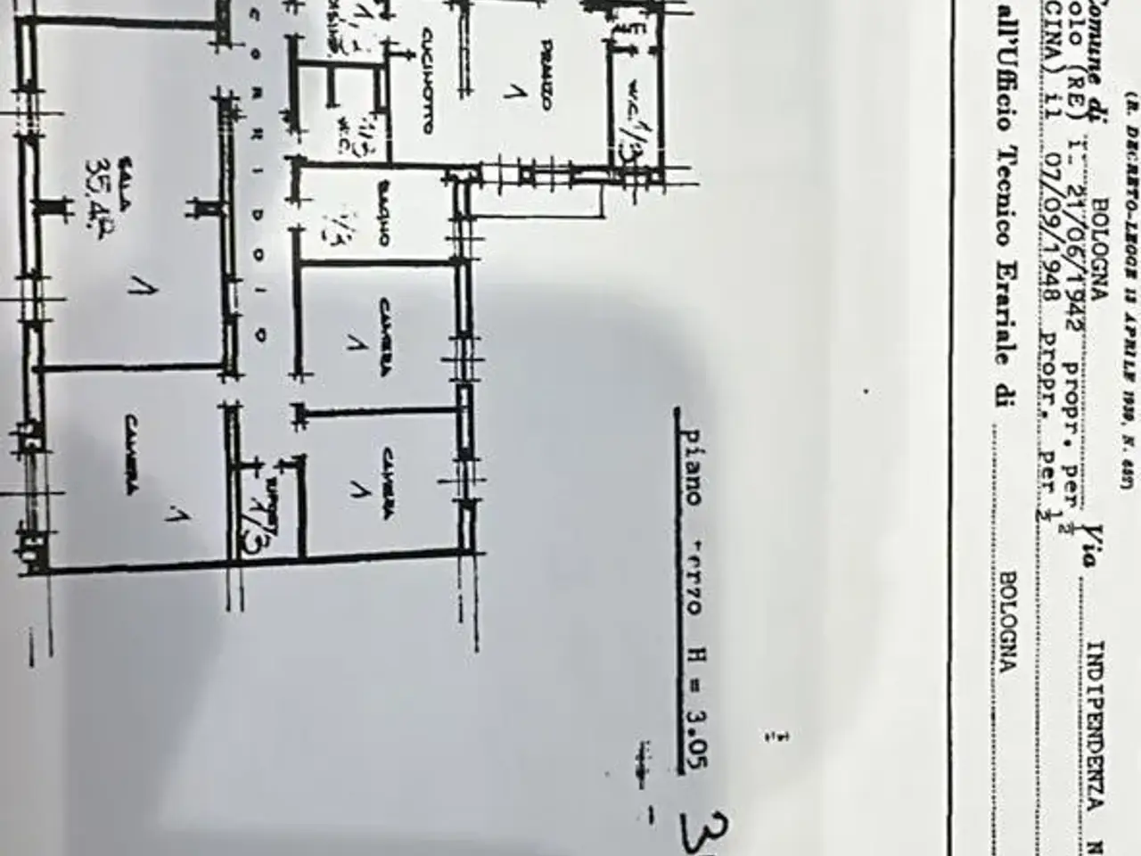 Ufficio in Via Indipendenza 67, Bologna, {3} - Planimetria 1
