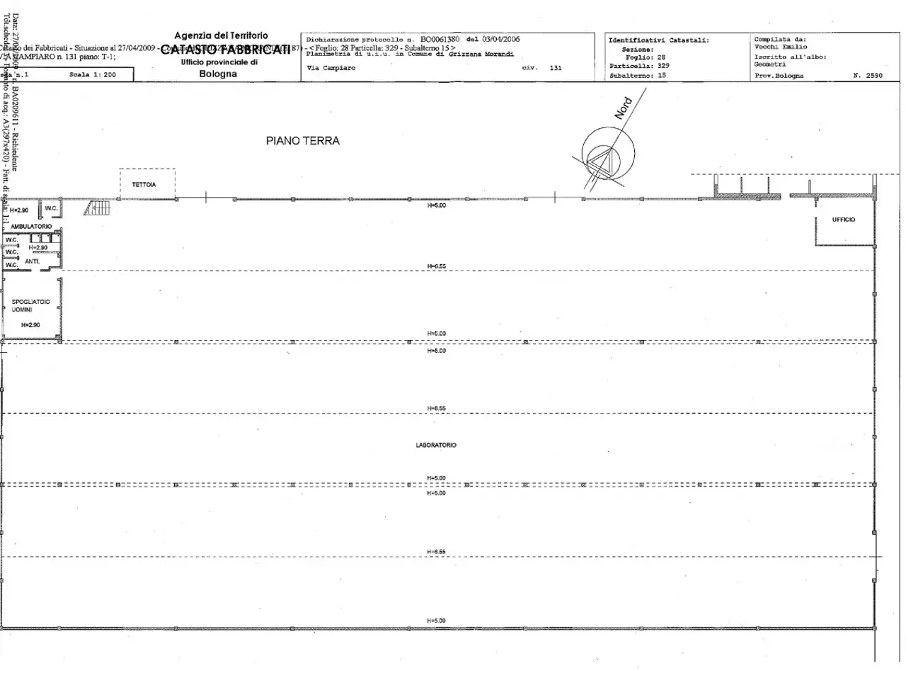Capannone in Via Campiaro, Grizzana Morandi, {3} - Planimetria 1