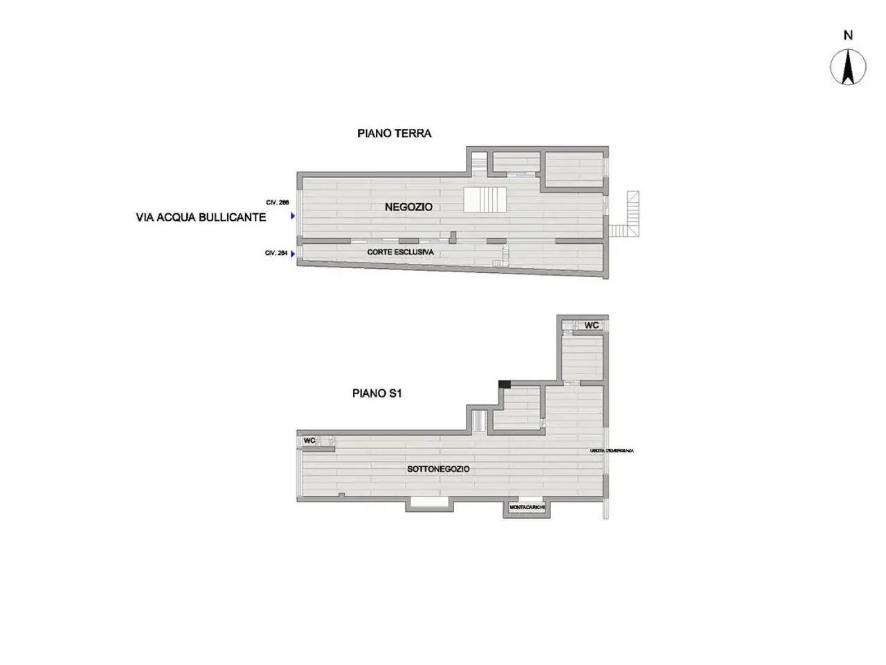 Negozio in Via Acqua Bullicante 264, Roma, {3} - Planimetria 1