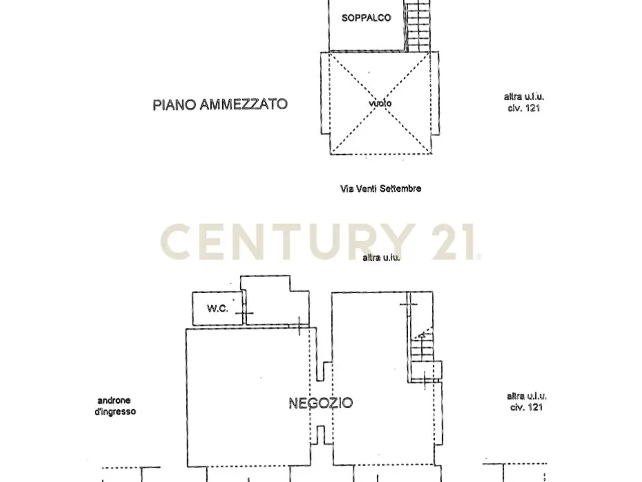Negozio in Via Venti Settembre 119-120, Roma, {3} - Planimetria 1