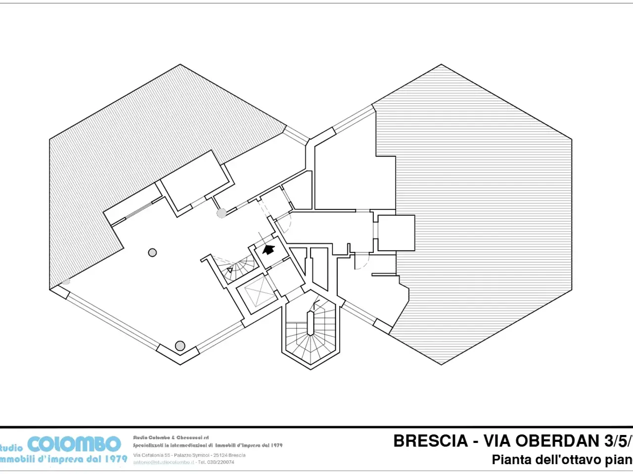Ufficio in Via Guglielmo Oberdan 5, Brescia, {3} - Planimetria 1