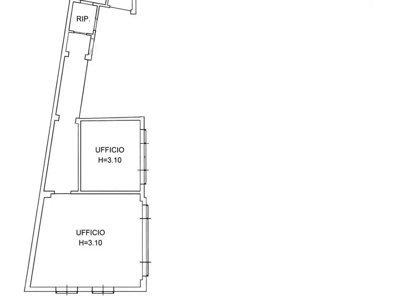 Ufficio in Piazza Lorenzo Berzieri, Salsomaggiore Terme, {3} - Planimetria 1