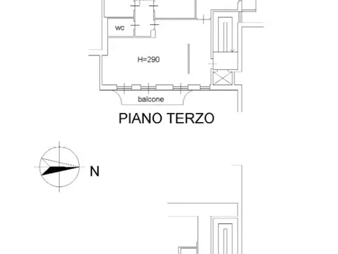Trilocale in affitto, Viale della Libertà 17, Pavia - Planimetria 1