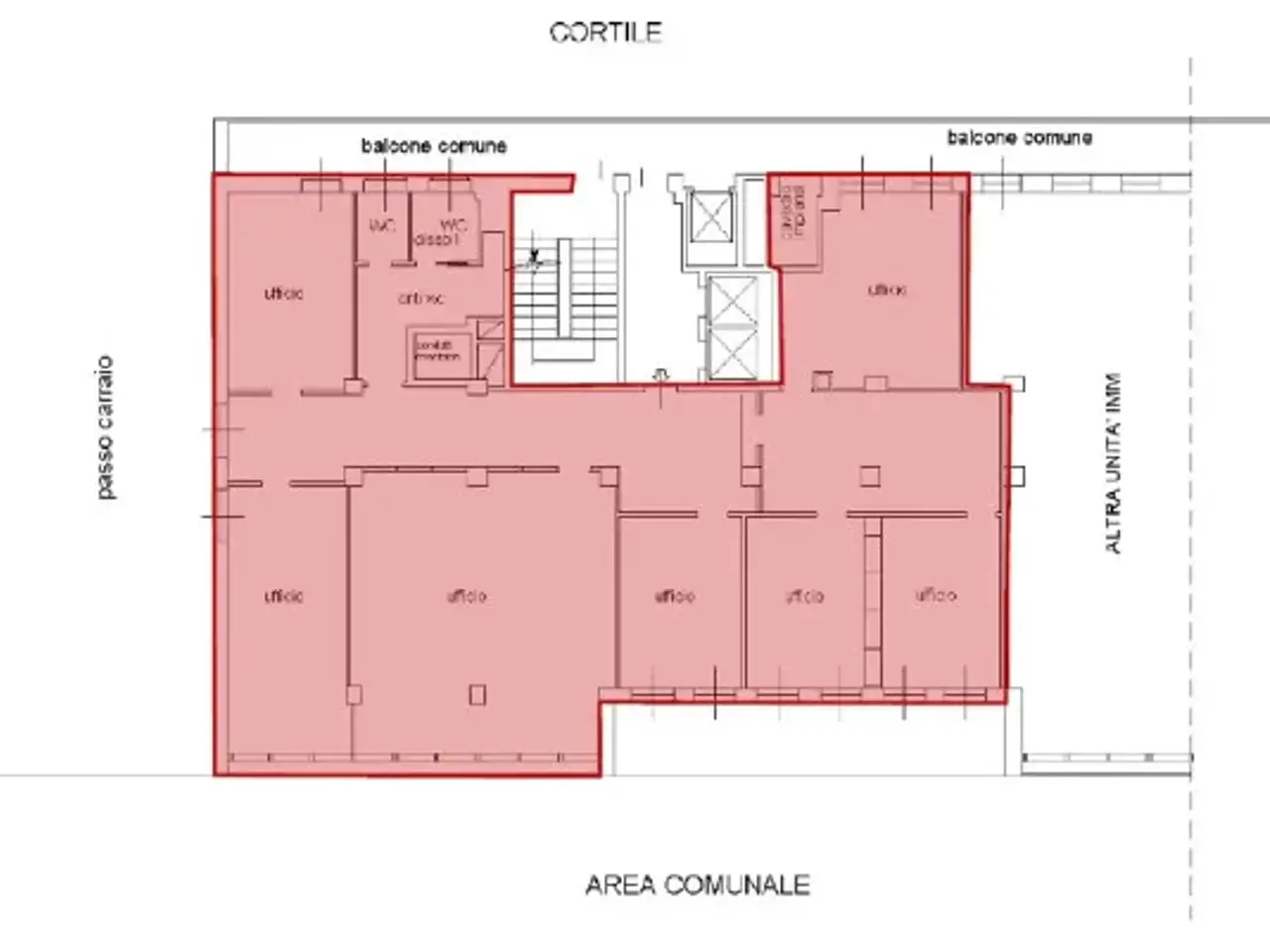 Ufficio in Via Generale Gustavo Fara 35, Milano, {3} - Planimetria 1