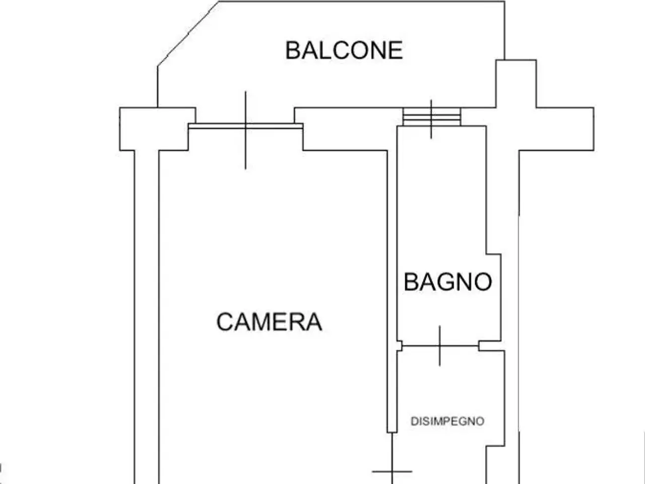 Monolocale in Via Andrea Massena 101, Torino - Planimetria 1