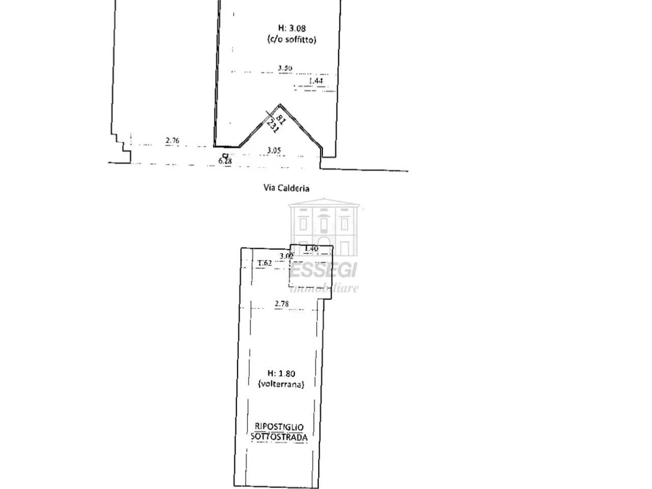 Palazzina commerciale in Via Calderia 7, Lucca, {3} - Planimetria 1