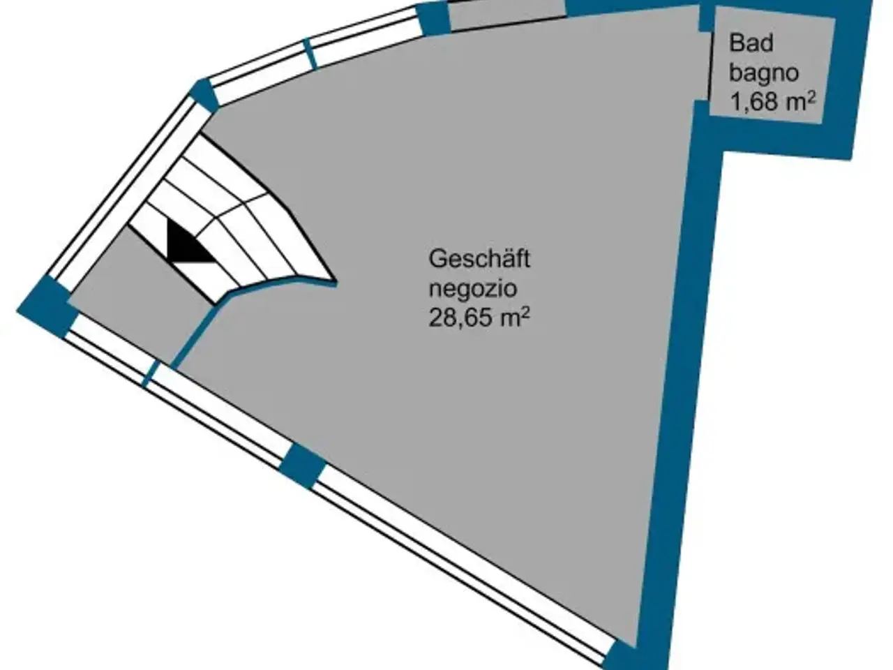 Abbigliamento in Via Salita alla Chiesa, Merano, {3} - Planimetria 1