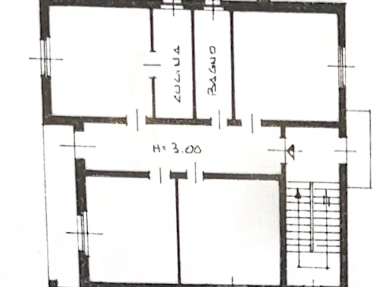 Trilocale in affitto, Via Amatore Sciesa 17, Bollate - Planimetria 1