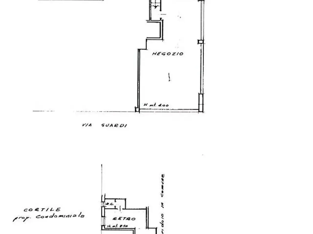 Negozio in Via Gianforte Suardi, Bergamo, {3} - Planimetria 1