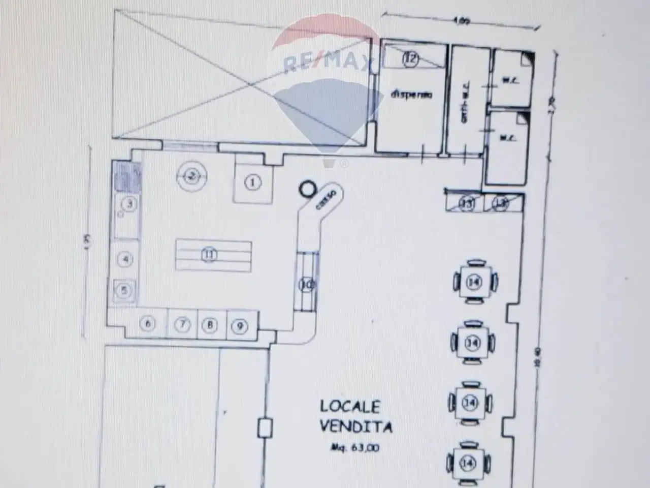 Esercizio commerciale in Via Genova 4, Vittoria, {3} - Planimetria 1
