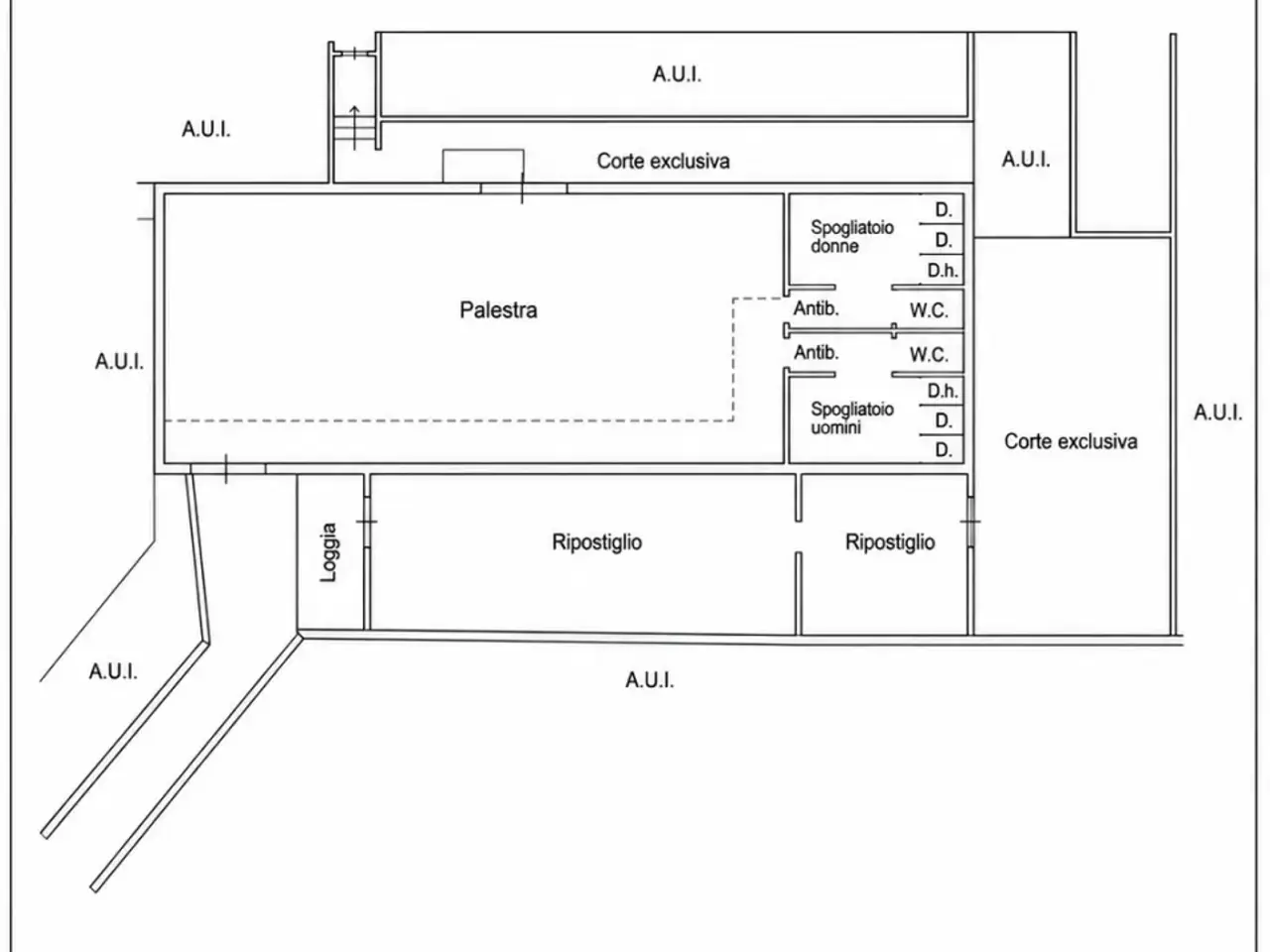 Palazzina commerciale in , Cesena, {3} - Planimetria 1