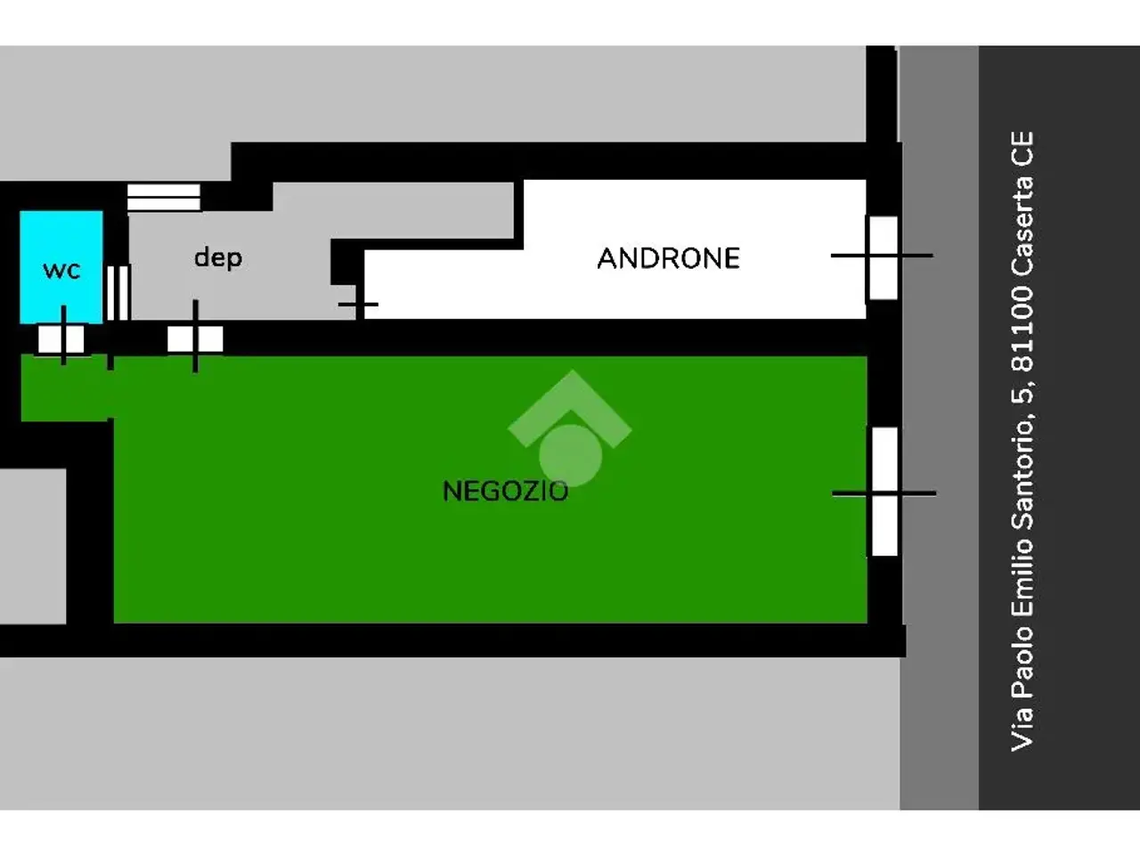 Negozio in Via Paolo Emilio Santorio 5, Caserta, {3} - Planimetria 1