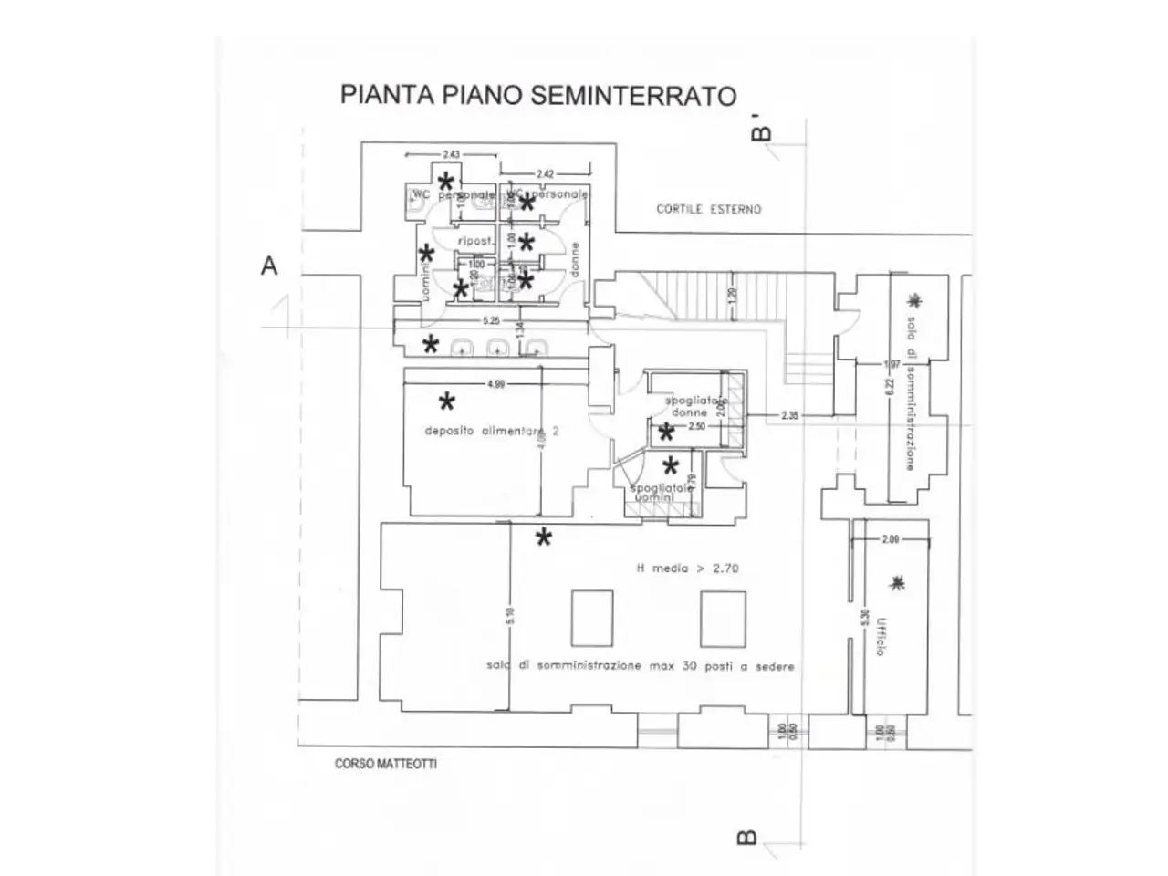 Negozio in Corso Giacomo Matteotti, Torino, {3} - Planimetria 1