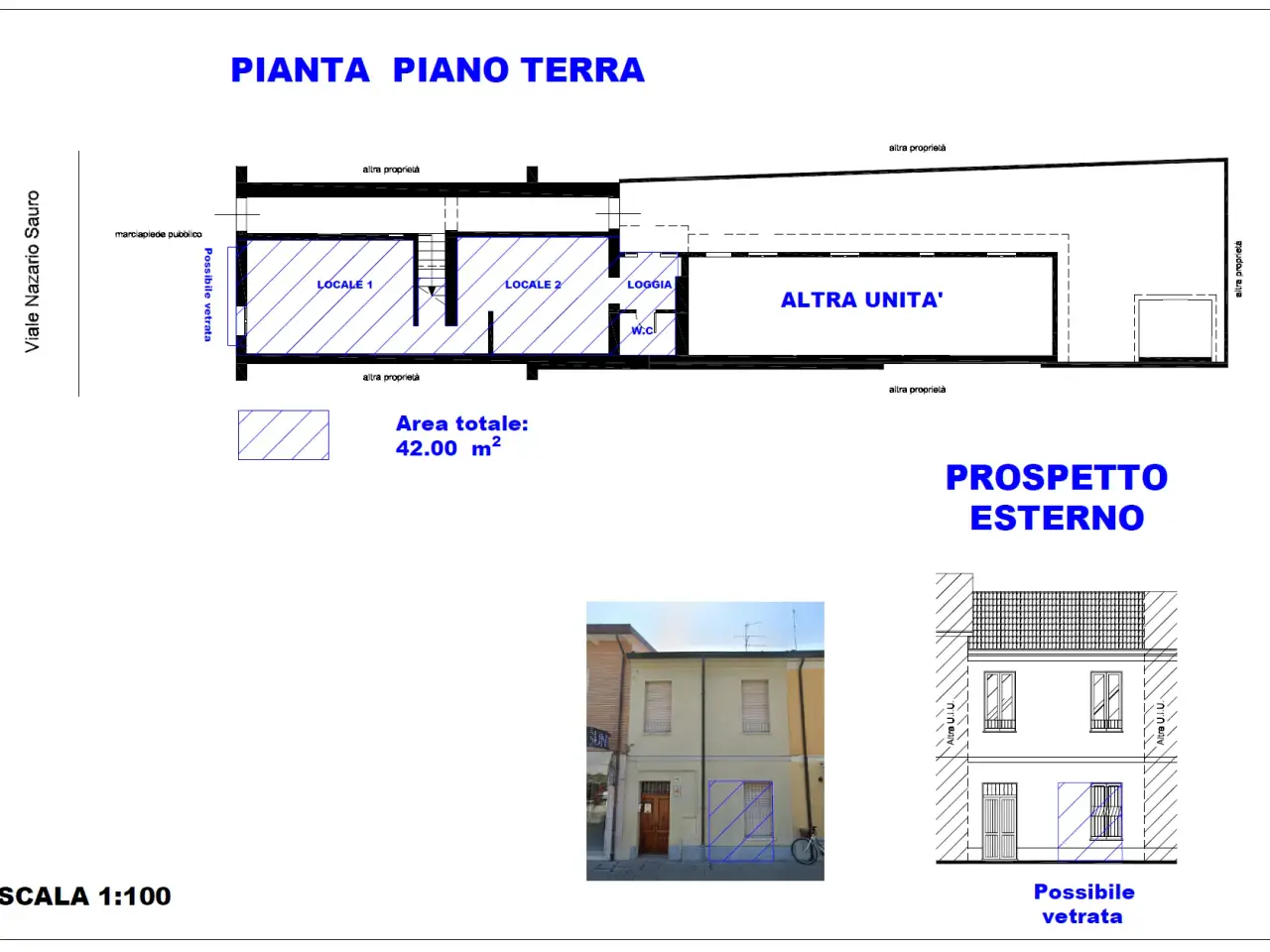 Negozio in Viale Nazario Sauro 148, Cervia, {3} - Planimetria 1