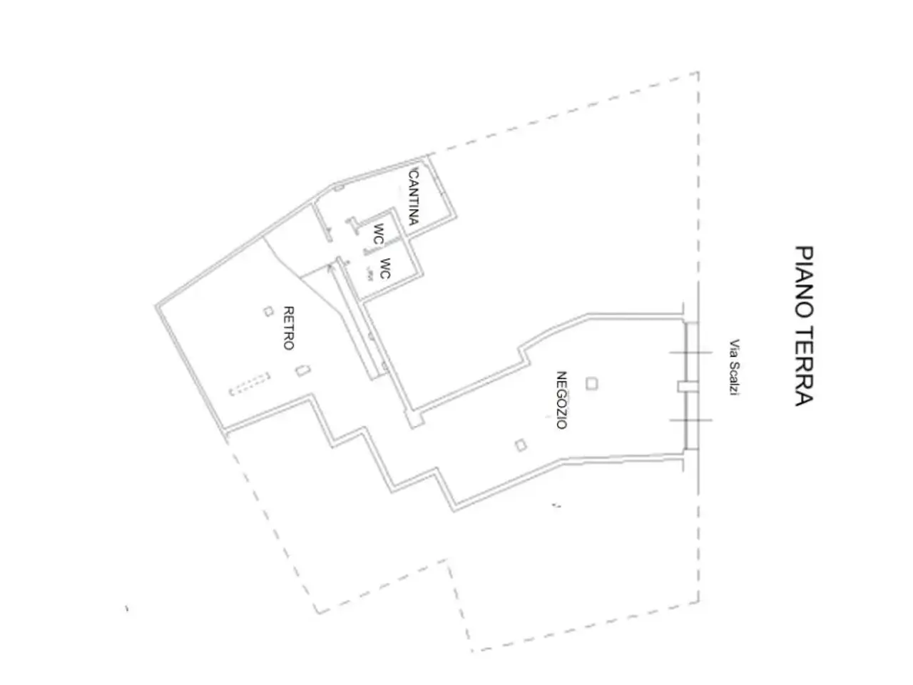 Negozio in Via Carmelitani Scalzi 10, Verona, {3} - Planimetria 1