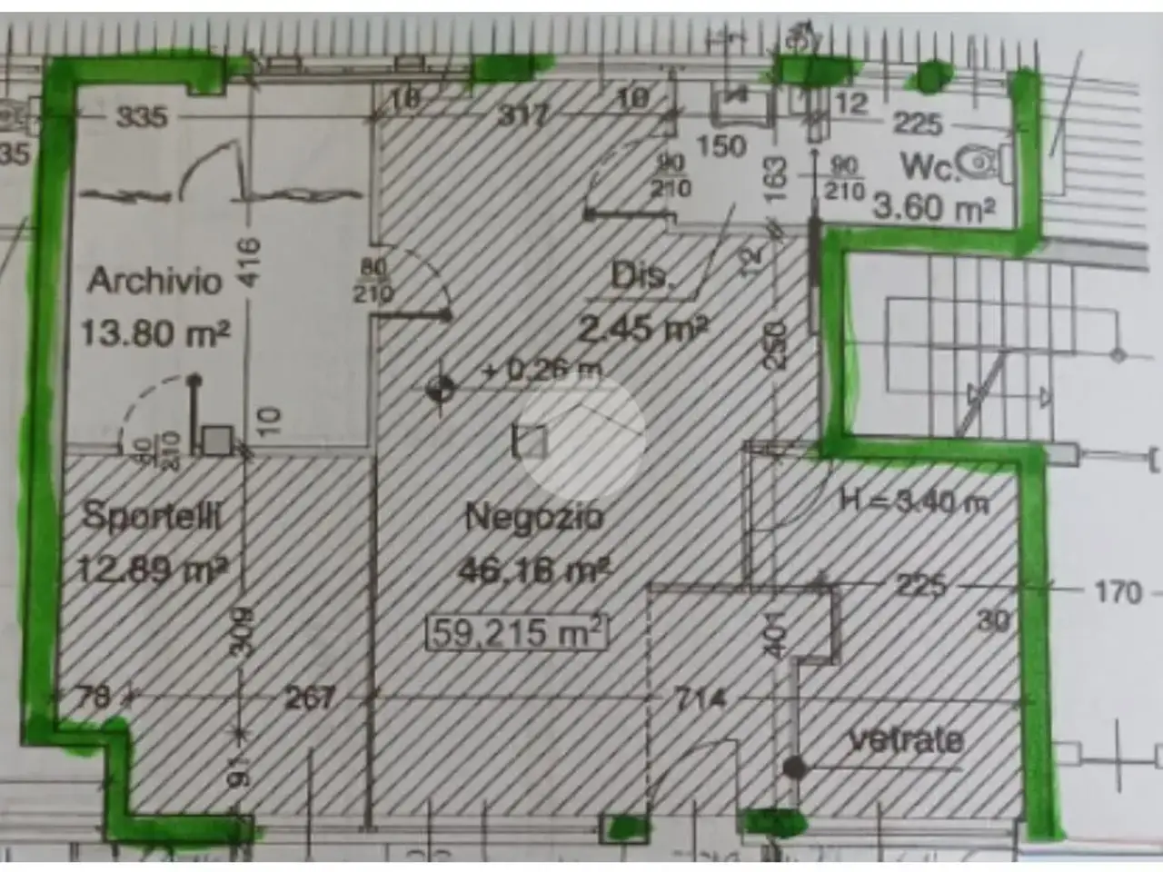 Negozio in Via Pasturana 1, Treviglio, {3} - Planimetria 1