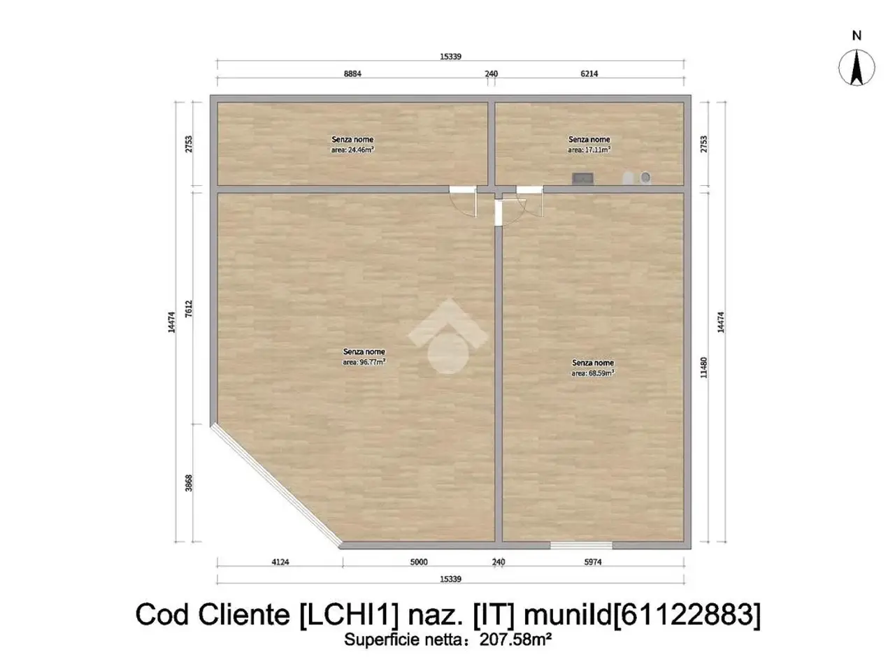 Negozio in Via Don Sebastiano Colleoni 24, Robbiate, {3} - Planimetria 1