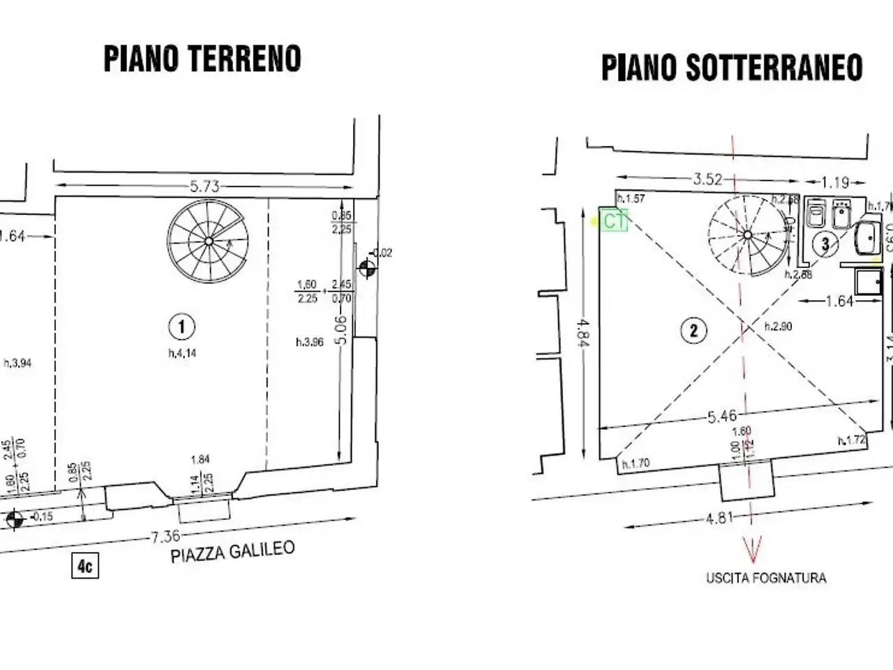 Negozio in Piazza Galileo Galilei 4, Bologna, {3} - Planimetria 1
