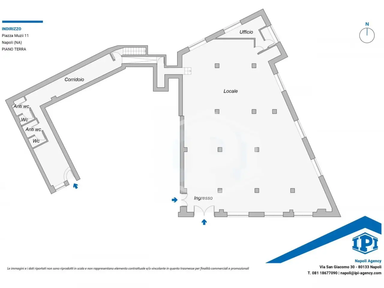 Negozio in Piazza Muzii 11, Napoli, {3} - Planimetria 1