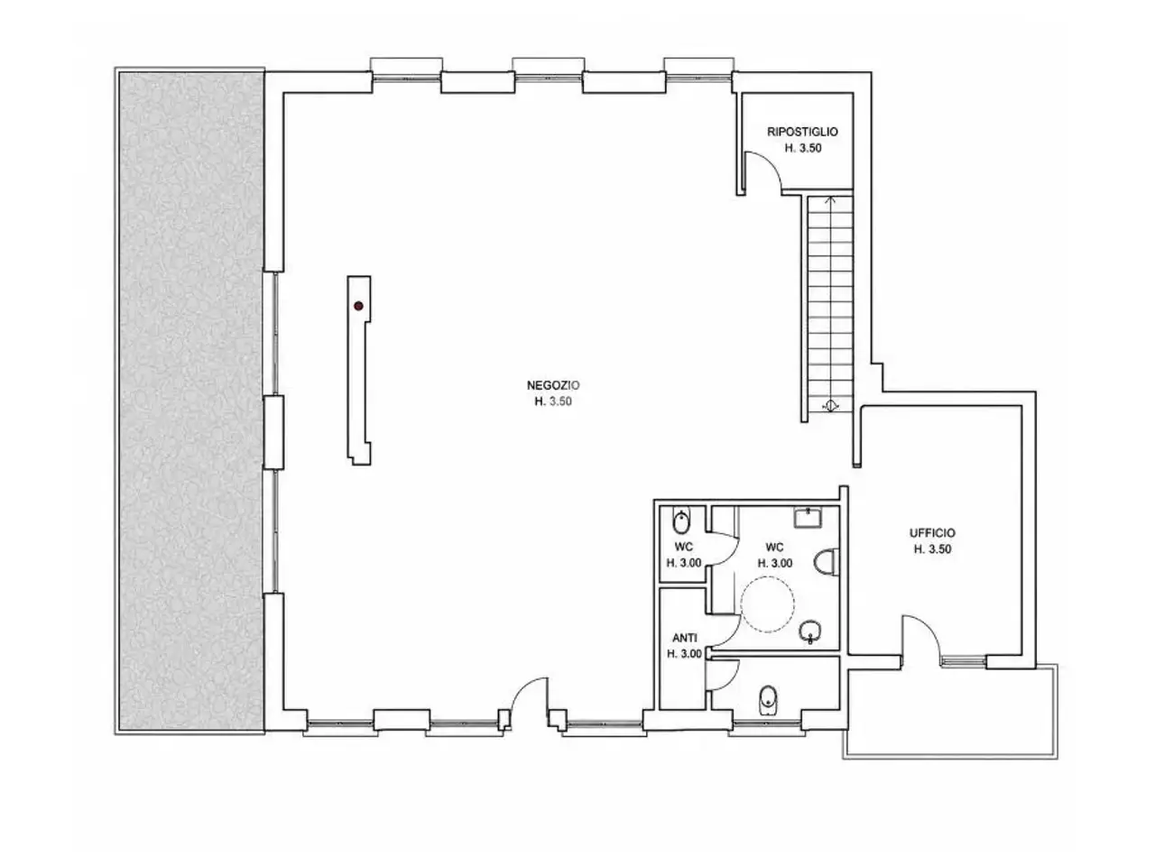 Negozio in Via S. Nicolò, Vaprio D'Adda, {3} - Planimetria 1