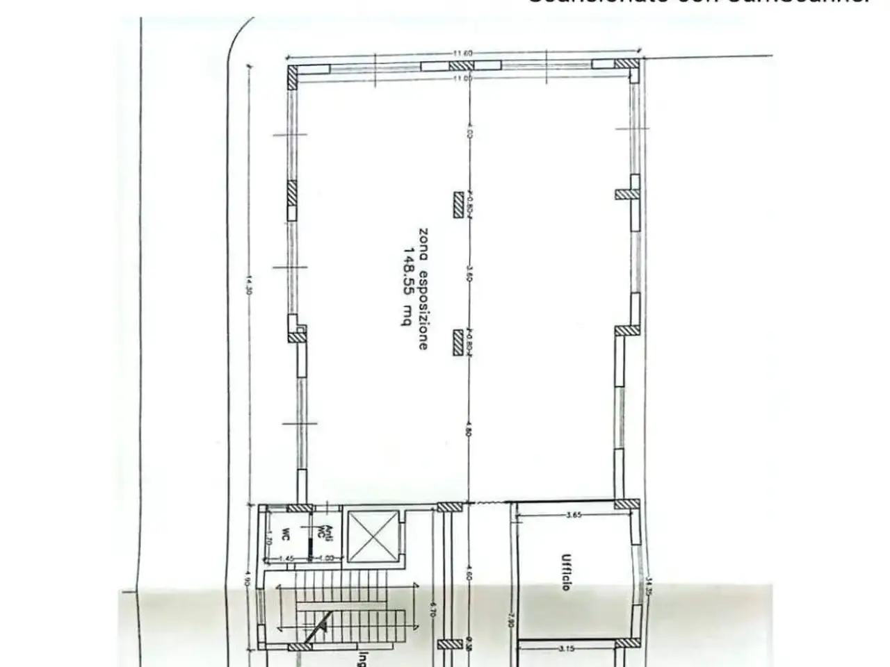 Negozio in Via De Amicis 1, Partinico, {3} - Planimetria 1