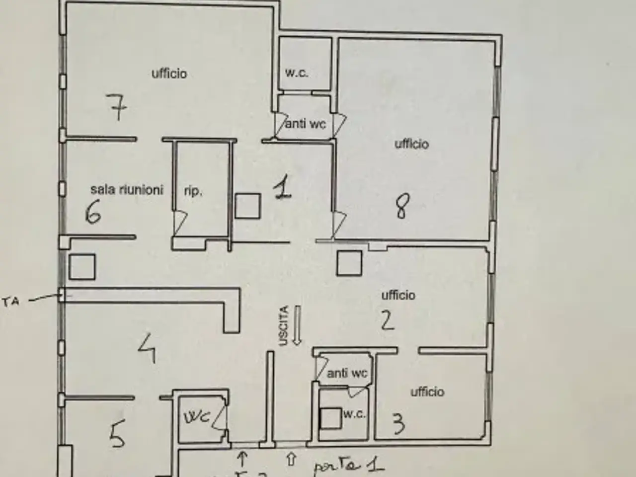 Ufficio in Via Giacomo Doria, La Spezia, {3} - Planimetria 1