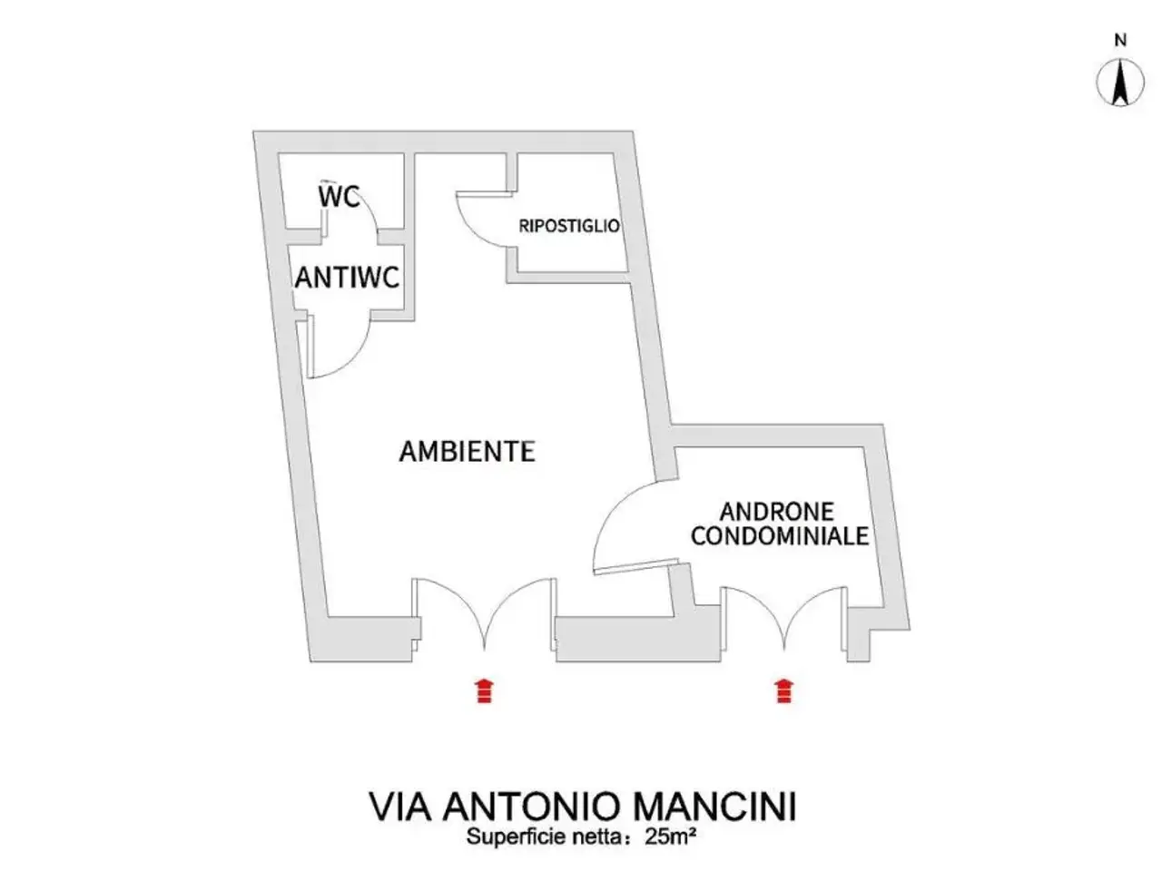 Negozio in Via Antonio Mancini 24, Catania, {3} - Planimetria 1
