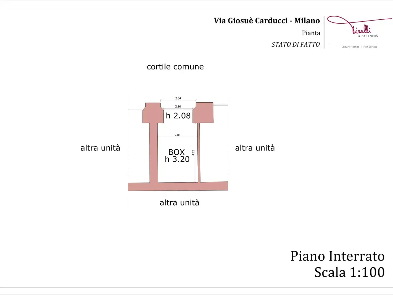 Appartamento in Via Giosuè Carducci 29, Milano - Planimetria 1