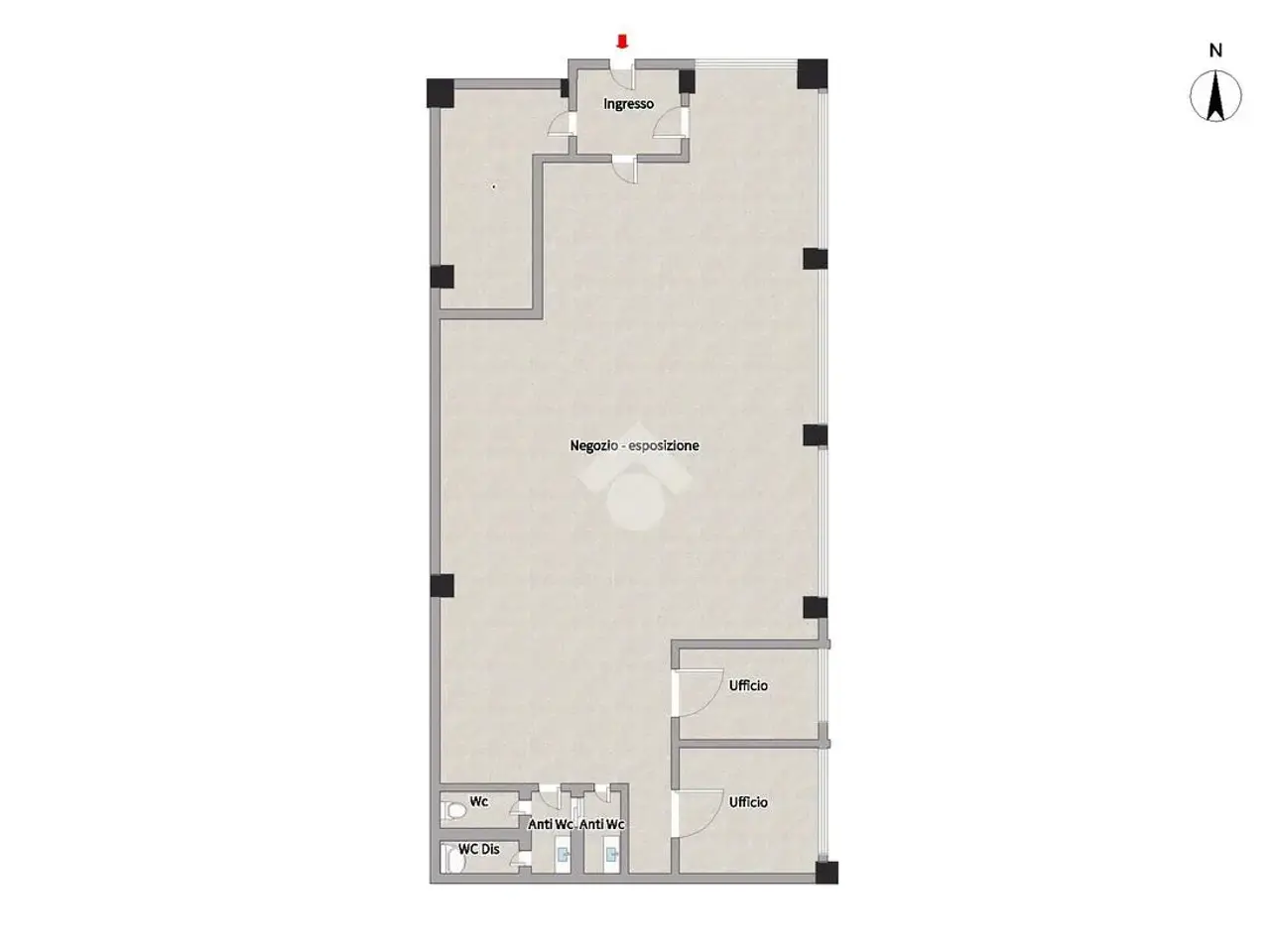 Negozio in Via Caduti del Lavoro 34, Ghedi, {3} - Planimetria 1