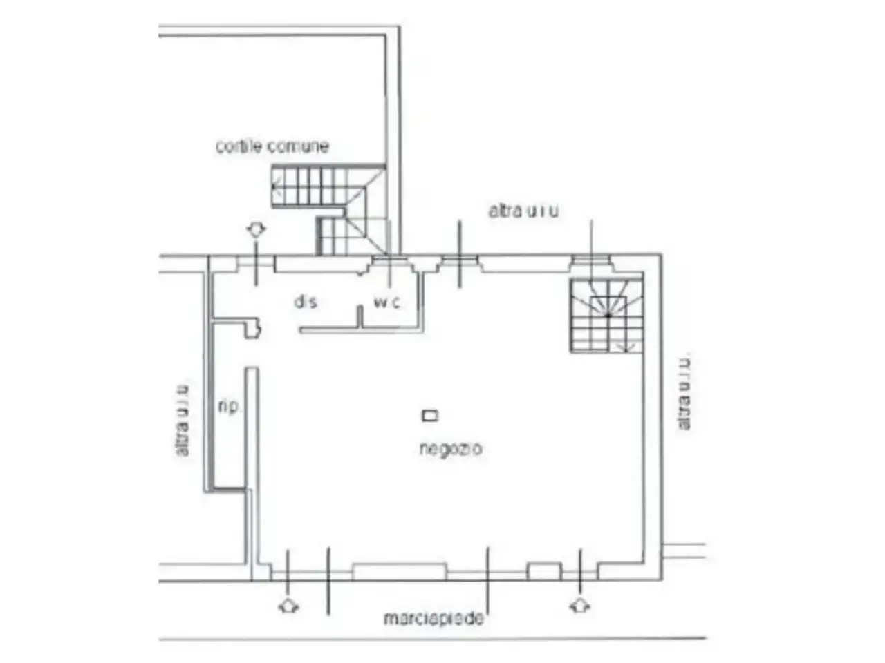 Negozio in Via Giuseppe Mazzini 52, Vimercate, {3} - Planimetria 1